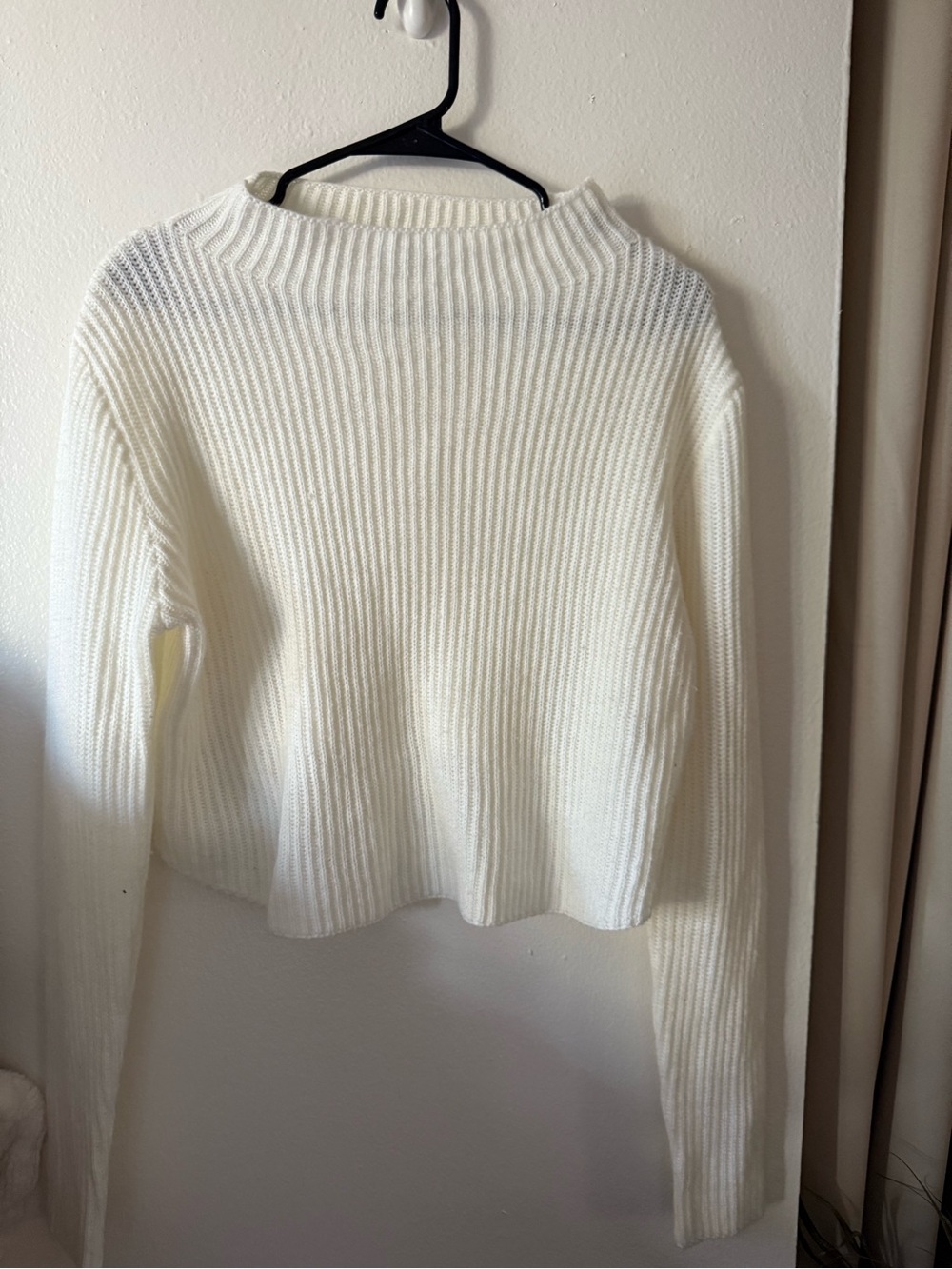 Princess Polly Ivory Ribbed Crew Sweater